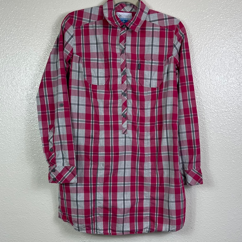COLUMBIA Plaid Henley Tunic